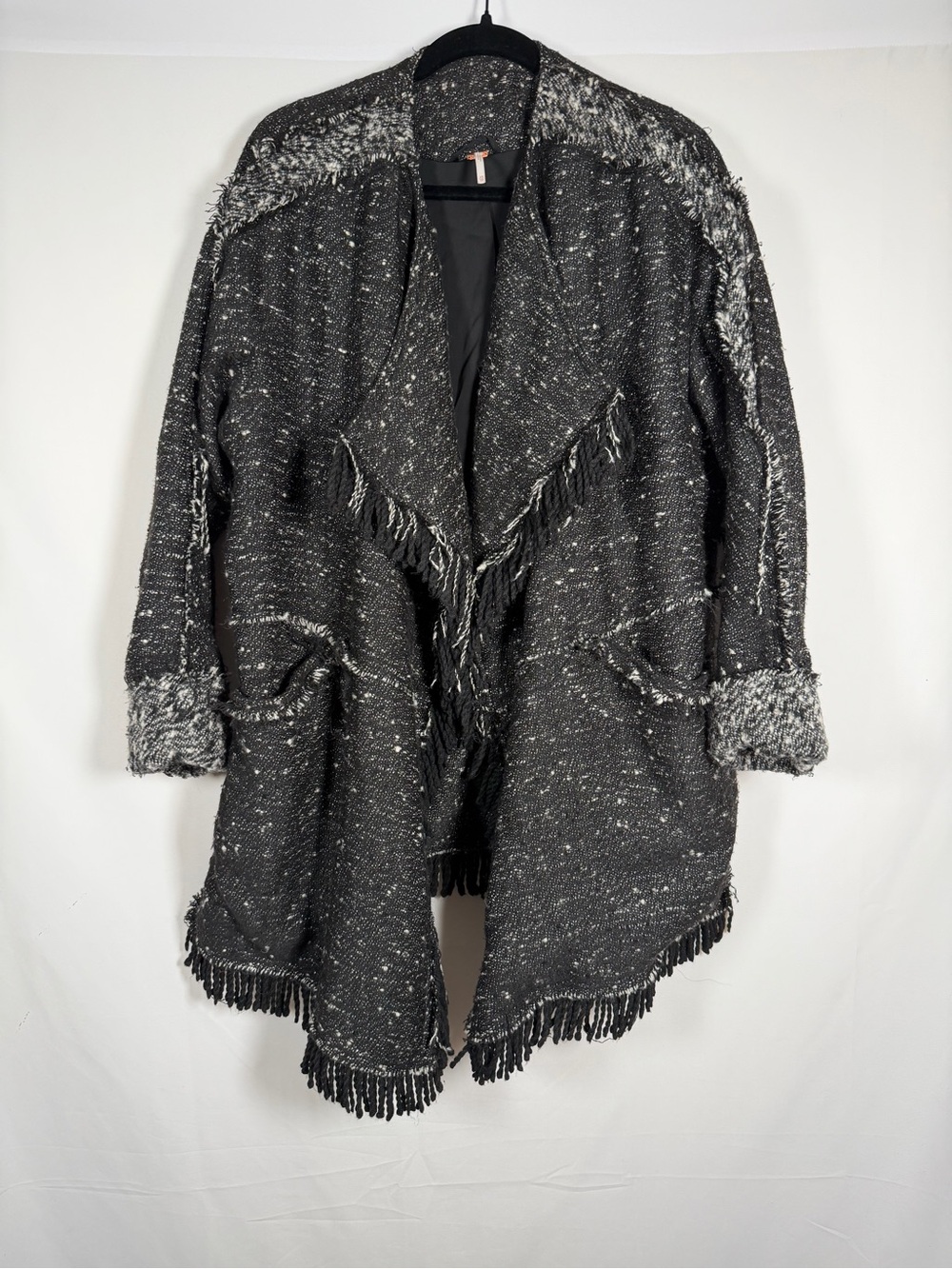 Free People Starry Night Coat Medium Super Oversized Wool Blend Whimsigoth Boho